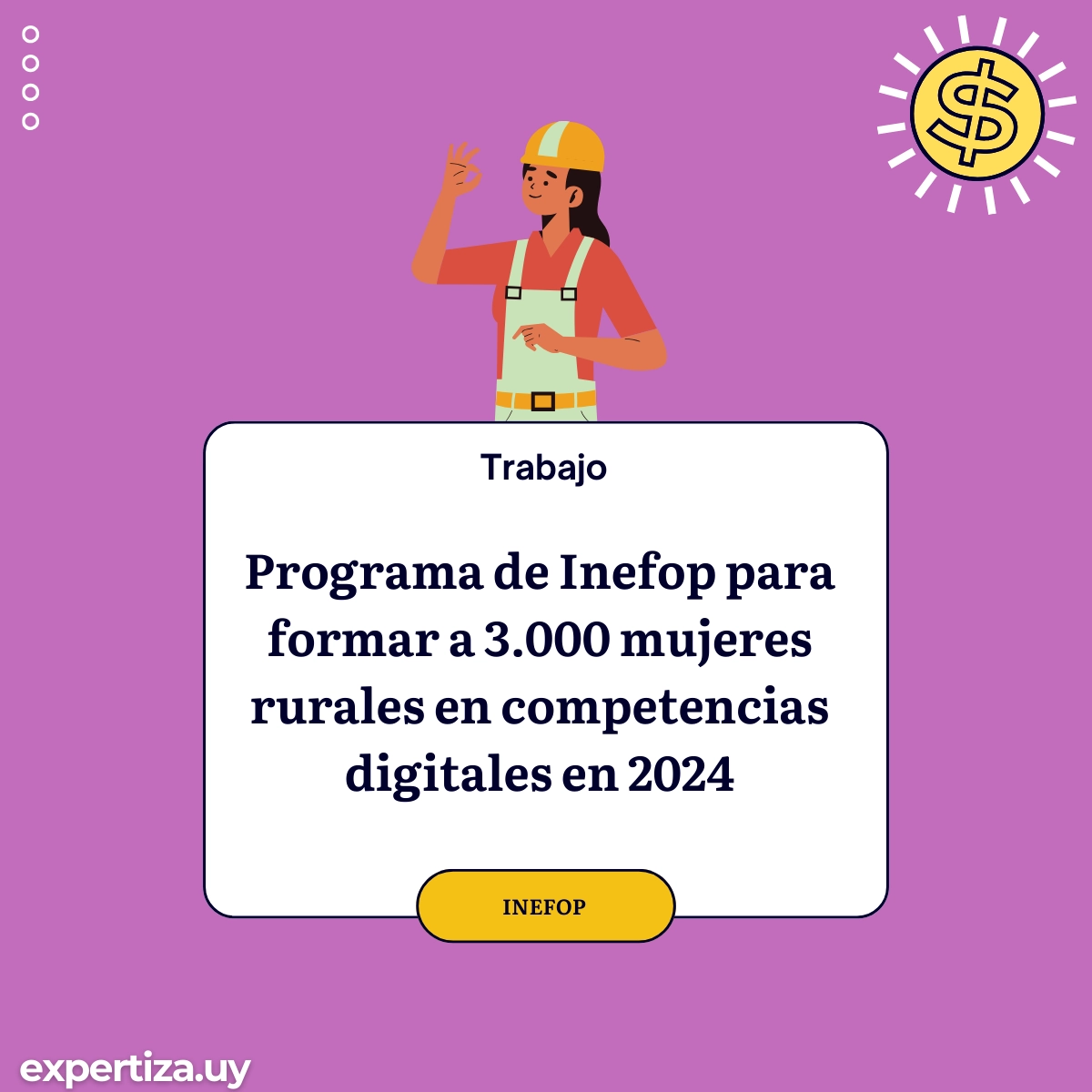 Programa de Inefop para formar a 3.000 mujeres rurales en competencias digitales en 2024.